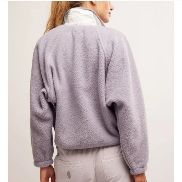 Free People Lavender Sherpa Jacket - Picture 2 of 4